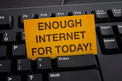 Enough Internet for Today! Stock Photos