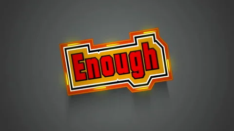 Enough Label Stock Footage 1141023