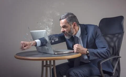 Enough with this stupid technology Stock Photos