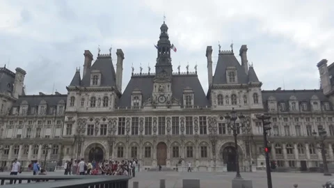 An enourmous castle in Paris Stock Footage 110703813