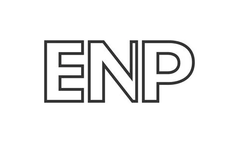 ENP logo design template with strong and modern bold text. Initial based ve.. Illustrazione stock