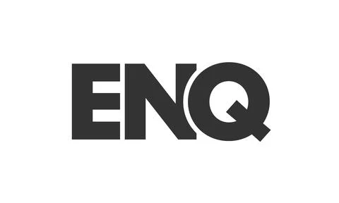 ENQ logo design template with strong and modern bold text. Initial based ve.. 스톡 일러스트