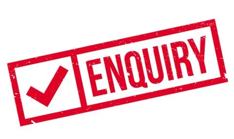 Enquiry rubber stamp Stock Illustration