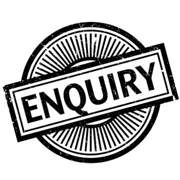 Enquiry rubber stamp Stock Illustration