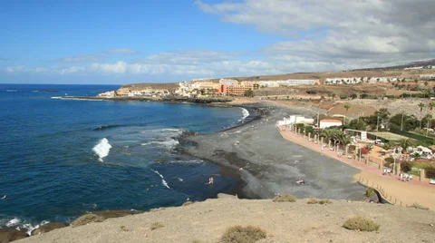 Enramada beach (Playa de la Enramada). Tenerife Stock Footage 35636859