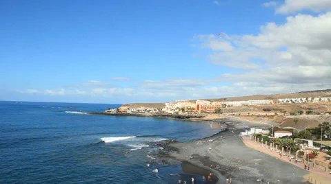 Enramada beach (Playa de la Enramada). Tenerife Stock Footage 38054543