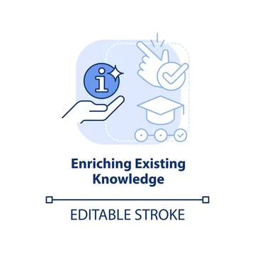 Enriching existing knowledge light blue concept icon 스톡 일러스트