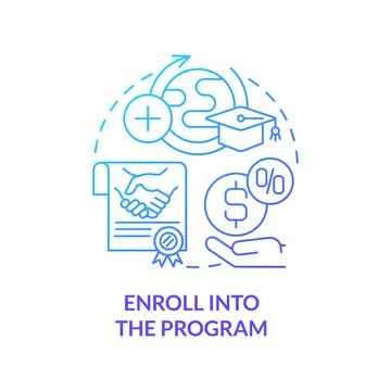 Enroll into internship program concept icon イラスト素材