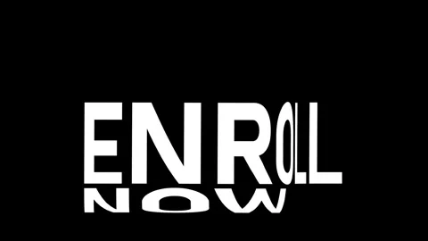 Enroll now Kinetic Warp Text Animation Stock Footage 314998448