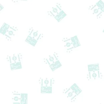 Enrollment card glyph seamless pattern Stock Illustration