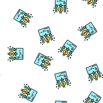 Enrollment card vector seamless pattern Stock Illustration