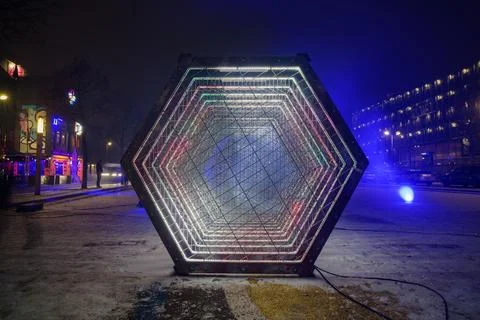 Enschede lights up Stock Photos