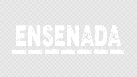 Ensenada. Animated text. 4K video. Transparent Alpha channel. Video stock 154977002