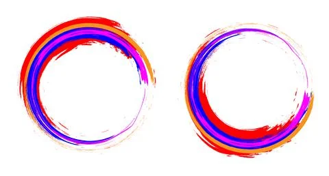 Enso zen stroke red circle japanese brush symbol vector illustration. Stock Illustration