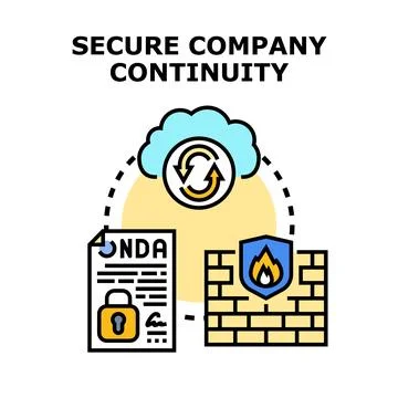 Ensuring company continuity with data security and protection Stock Illustration