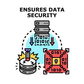 Ensuring data security against cyber attack threat Illustration