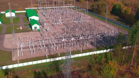 Ensuring the electrification of the country through power plants and substations Stock Footage 155849643