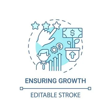 Ensuring growth concept icon 库存插图