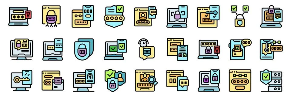 Ensuring online safety, two factor authentication adds an extra layer of secu Stock Illustration