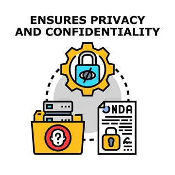 Ensuring privacy and confidentiality with data protection 스톡 일러스트
