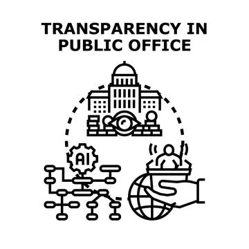 Ensuring public office transparency and accountability worldwide Stock Illustration