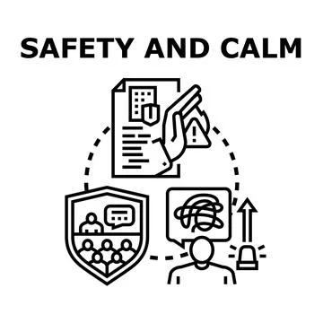 Ensuring safety and calm through security measures Stock Illustration