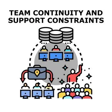 Ensuring team continuity and support for business operations イラスト素材