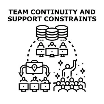 Ensuring team continuity and support for business operations Stock Illustration