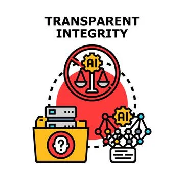 Ensuring transparent integrity in responsible artificial intelligence Stock Illustration