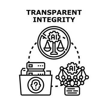 Ensuring transparent integrity in responsible artificial intelligence Stock Illustration