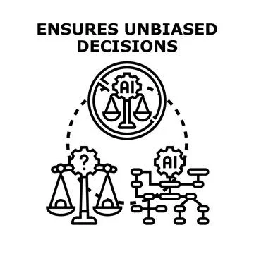 Ensuring unbiased decisions with ethical artificial intelligence Stock Illustration