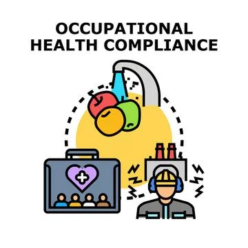Ensuring worker well being through health and safety compliance Stock Illustration