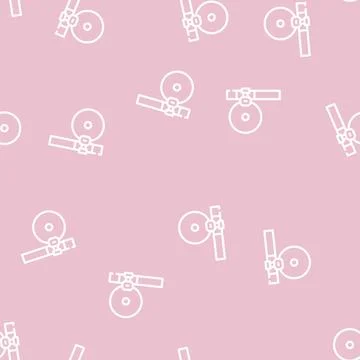 Ent doctor tool line vector seamless pattern Stock Illustration