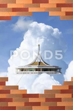 Entance to heaven. Stock Illustration