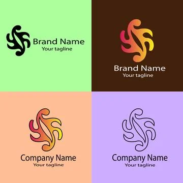 The Entangled logo design Stock Illustration