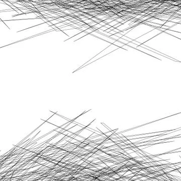 Entangled rough texture of thin lines. Monochrome background Stock Illustration