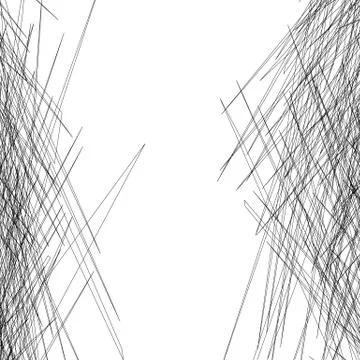 Entangled rough texture of thin lines. Monochrome background Illustrazione stock