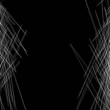 Entangled rough texture of thin lines. Monochrome background Stock Illustration