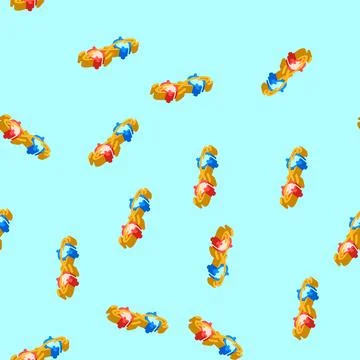 Entanglement between two particles isometric icon seamless pattern Illustrazione stock