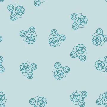 Entanglement between two particles line seamless pattern Illustrazione stock