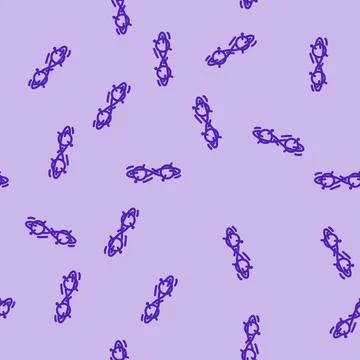 Entanglement between two particles line vector seamless pattern Stock Illustration