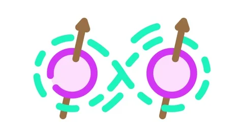 Entanglement quantum technology color icon animation Stock Footage 327263930