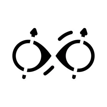 Entanglement quantum technology glyph icon vector illustration Stock Illustration