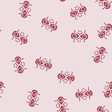 Entanglement quantum technology glyph seamless pattern Illustrazione stock