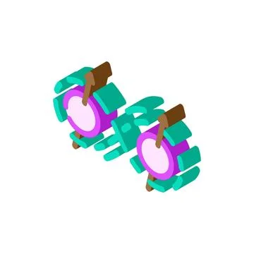 Entanglement quantum technology isometric icon vector illustration 스톡 일러스트