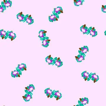 Entanglement quantum technology isometric icon seamless pattern Illustrazione stock