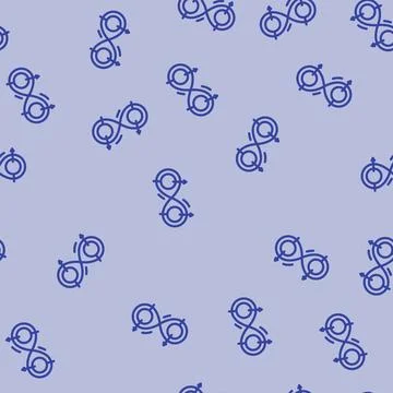 Entanglement quantum technology line vector seamless pattern 库存插图