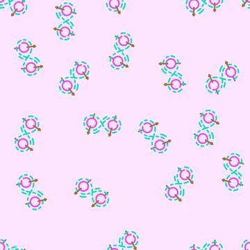 Entanglement quantum technology vector seamless pattern Illustrazione stock