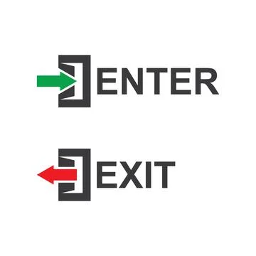 Enter and exit icon Ilustración de archivo