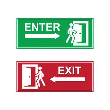 Enter and exit icon Ilustración de archivo